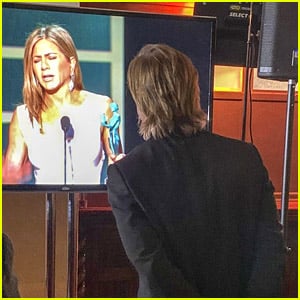 Brad Pitt Stopped to Watch Jennifer Aniston's Speech Backstage at SAG Awards 2020!