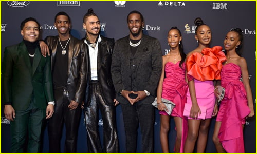 Diddy is Joined by All Six Kids While Being Honored at Clive Davis' Pre-Grammys Gala!