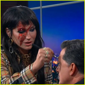 Kesha Helps Transform Stephen Colbert into David Bowie - Watch!