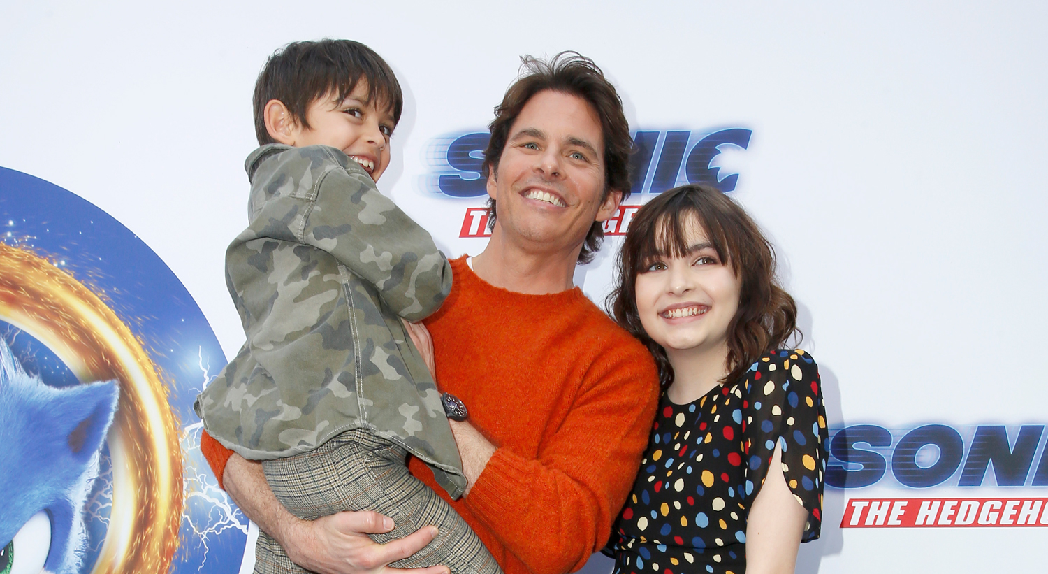 James Marsden Brings Son William & Daughter Mary to ‘Sonic The Hedgehog