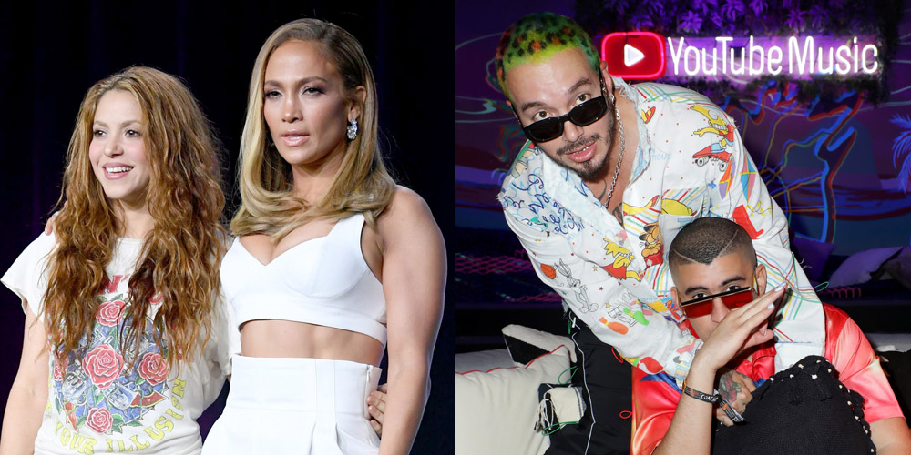 J Balvin & Bad Bunny Join Super Bowl Halftime Show 2020! | 2020 Super Bowl, Bad  Bunny, J Balvin, Jennifer Lopez, Shakira | Just Jared: Celebrity News And  Gossip | Entertainment