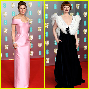Best Actress Noms Renee Zellweger & Jessie Buckley Attend BAFTAs 2020!