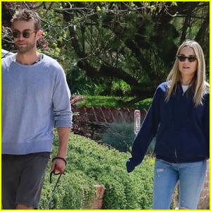 Chace Crawford & Ex Girlfriend Rebecca Rittenhouse Meet Up for Afternoon Stroll
