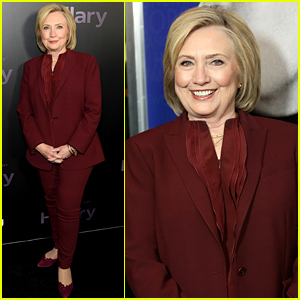 Hillary Clinton Rocks Red Suit at Hulu's 'Hillary' Premiere in NYC