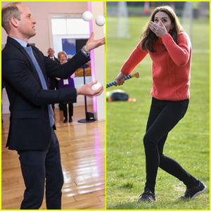 Prince William Juggles, Duchess Kate Middleton Tries Her Hand at Hurling in Ireland!