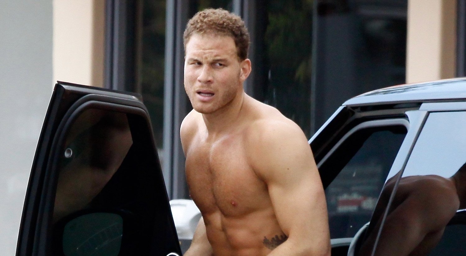 Blake Griffin Goes Shirtless While Stepping Out for a Juice Run.