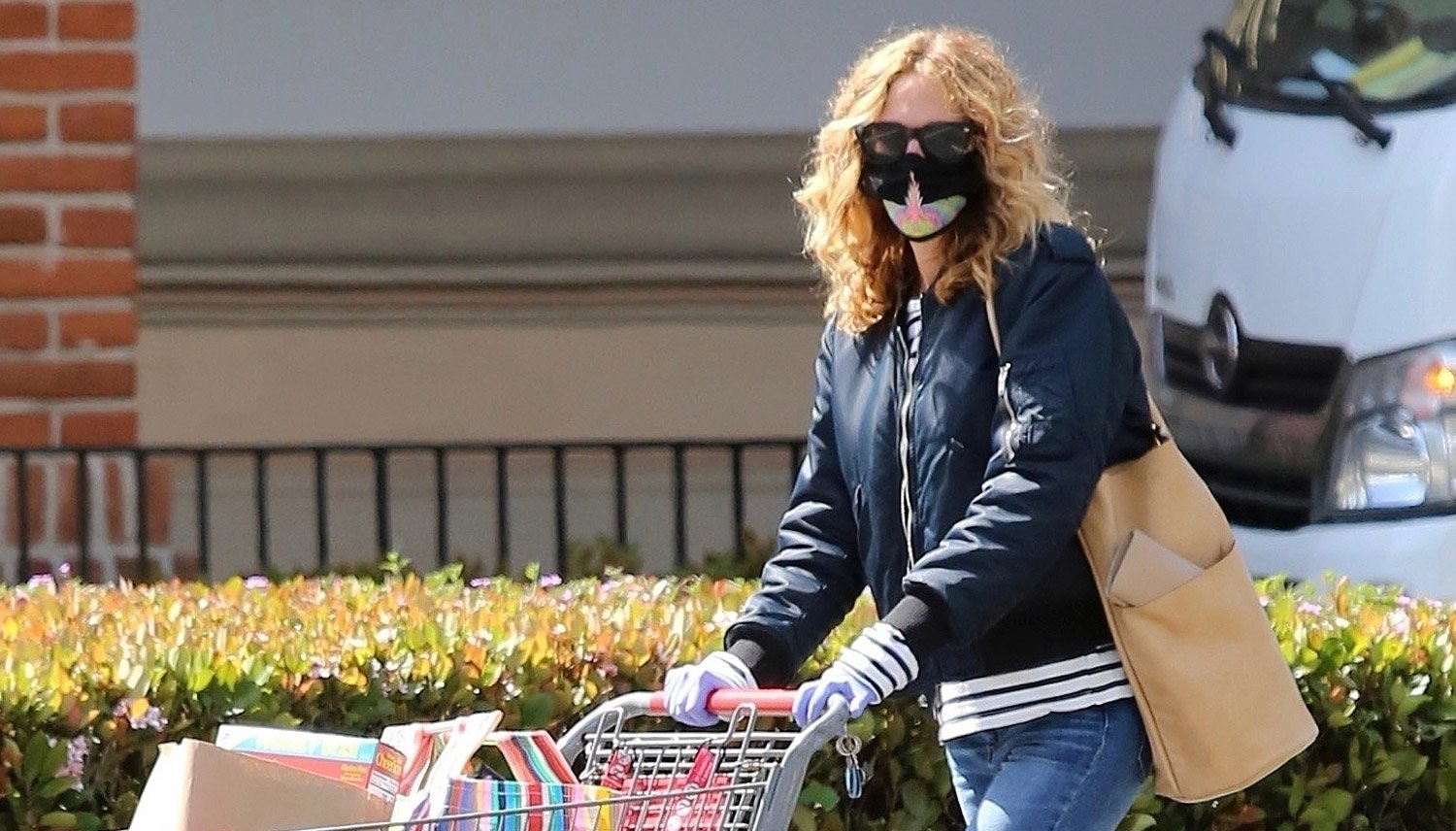 Julia Roberts Wears a Mask & Gloves While Shopping at CVS Julia