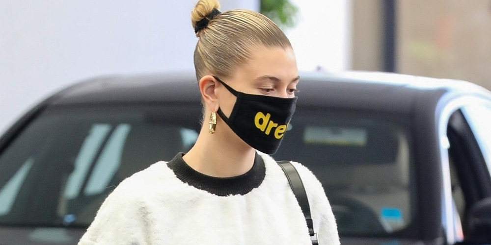 Hailey Bieber Wears Drew House Mask While Heading To Doctor’s