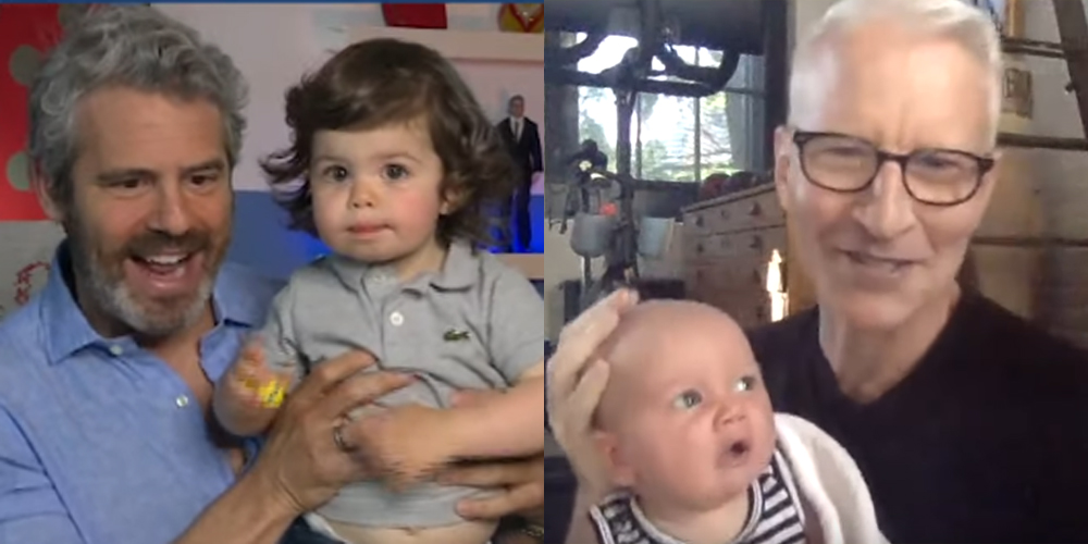 Andy Cohen & Anderson Cooper Host Virtual Introduction for Their Sons(02)