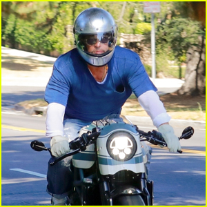 Brad Pitt Heads to Visit Angelina Jolie & Kids on His Motorcycle