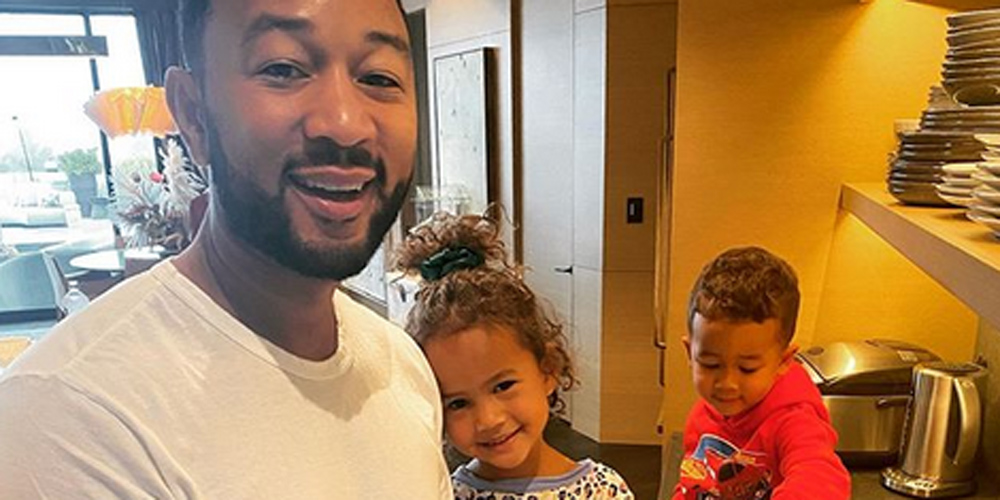Chrissy Teigen Shares a Sweet Photo of Husband John Legend & The Kids