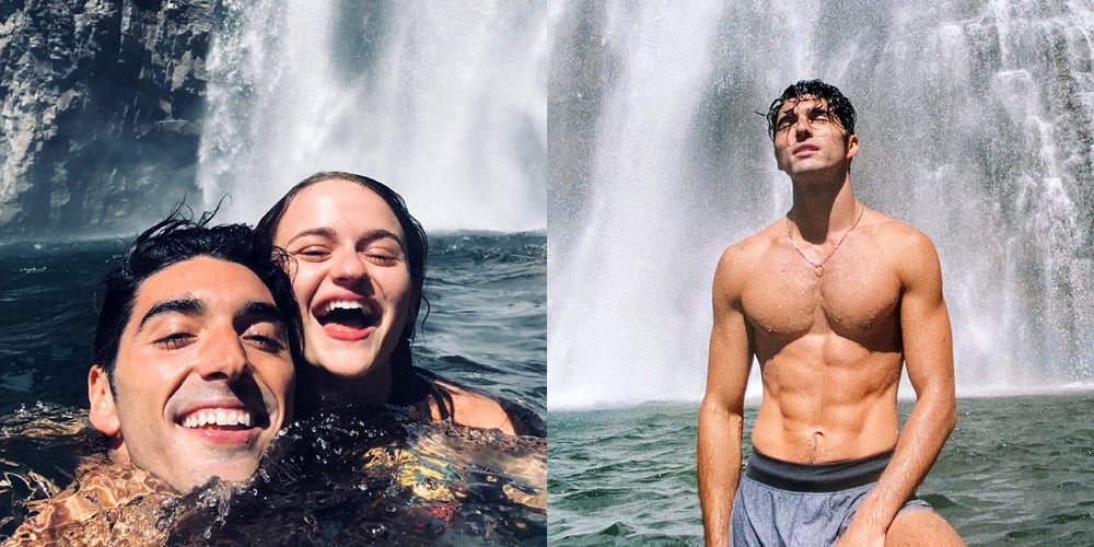 Joey King Swims Under a Waterfall with Taylor Zakhar Perez During Post-Birt...