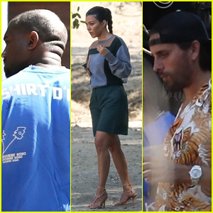 Kanye West, Kourtney Kardashian & Scott Disick Check Out a Property Together