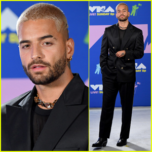 Maluma Looks Slick in a Silk Suit for MTV VMAs 2020