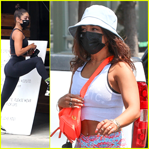Vanessa Hudgens Shows Off Muscles In Tight Outfit After Workout at Dogpound Gym in LA