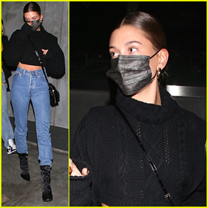Hailey Bieber Bares Her Midriff For Dinner Out With Friends