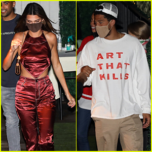 Kendall Jenner Wears Matching Top & Pants for Night Out with Devin Booker