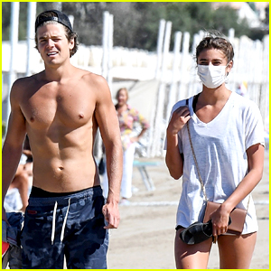 Taylor Hill Walks the Beach with Shirtless Daniel Fryer in Venice!