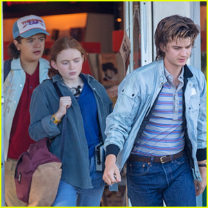 'Stranger Things' Stars Film a Scene at a Video Store - See Photos!