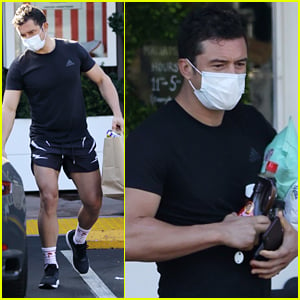 Orlando Bloom Shows Off His Toned Legs While Wearing Short Shorts To The Store