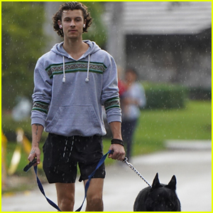 Shawn Mendes Gets Caught in the Rain During a Walk with Camila Cabello's Dog