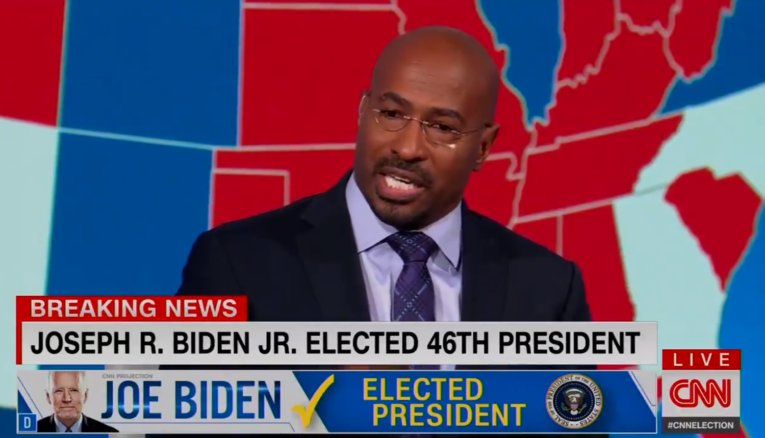 CNN’s Van Jones Teared Up in Emotional Moment After Biden Declared the