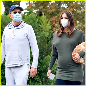 Pregnant Katharine McPhee Goes For a Morning Walk with Husband David Foster