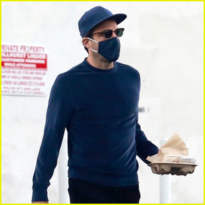 Zachary Quinto Keeps Things Cool in Blue While Picking Up Breakfast