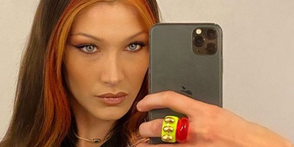 Bella Hadid Strikes A Fierce Pose Shows Off Fiery New Hair In Selfie bella-hadid-strikes-a-fierce-pose-shows-off-fiery-new-hair-in-selfie