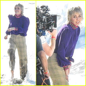 Miley Cyrus Films New Video at the Beach in Malibu!