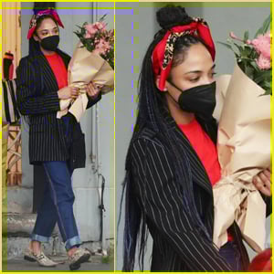 Tessa Thompson Picks Up Flowers in Sydney Before ‘Thor: Love And