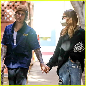 Justin Bieber & Wife Hailey Hold Hands While Running Errands Together