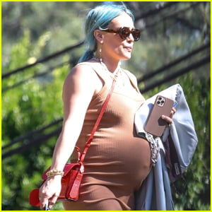 Pregnant Hilary Duff Wears Bump-Hugging Dress While Out in L.A.