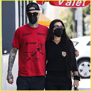 Kourtney Kardashian & Travis Barker Enjoy Time Together While Out To Lunch in LA