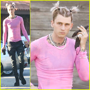 Machine Gun Kelly Wears His Hair in Pigtails After His & Megan Fox's Double Date Night