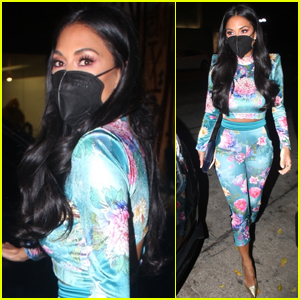 Nicole Scherzinger Rocks Colorful Look for Night Out with Friends