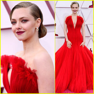 Amanda Seyfried Wears a Ravishing Red Gown to Oscars 2021