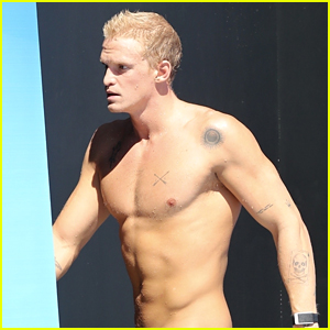 Cody Simpson Leaves Little to the Imagination in a Speedo During Swim Practice