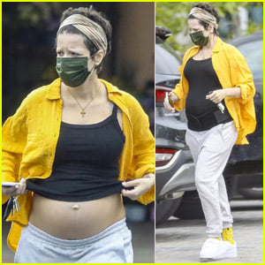 Halsey Shares a Peek of Her Baby Bump While Running Errands