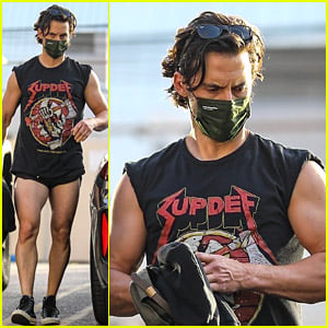 Milo Ventimiglia Flaunts His Muscular Legs in Short Shorts After a Workout!