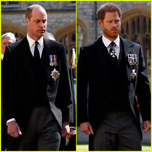 Prince Wiliam & Prince Harry Reunite, Walk Together in Prince Philip's Funeral Procession (Photos)