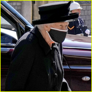 Queen Elizabeth Arrives at Prince Philip's Funeral (Photos)