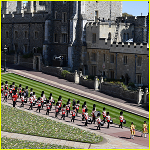 Prince Philip's Funeral Photos: Royal Artillery & Military Procession Arrive at Windsor Castle