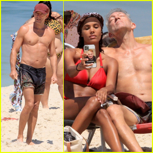 'Black Swan' Actor Vincent Cassel & Wife Tina Kunakey Bare Their Hot Bodies at the Beach!