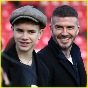 David Beckham Trolls Son Romeo After He Shows Off New Platinum Blonde Hair