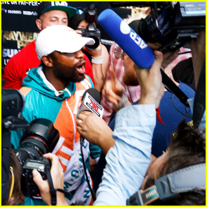 Floyd Mayweather & Jake Paul Get Into Physical Altercation at Media Event - See Every Photo & Video