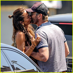 Gerard Butler & Girlfriend Morgan Brown Share Steamy Kiss in These Photos from Their Lunch Date