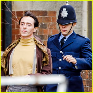 Harry Styles Runs After David Dawson in More Photos from 'My Policeman' Set!