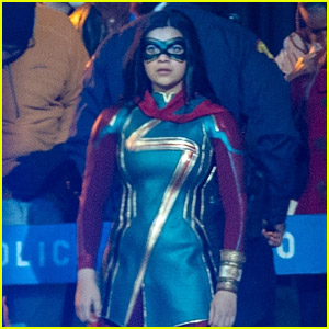 Iman Vellani Spotted in Official 'Ms. Marvel' Costume in New Set Photos!