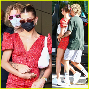 Justin Bieber Cuddles With Wife Hailey While Out & About in Miami